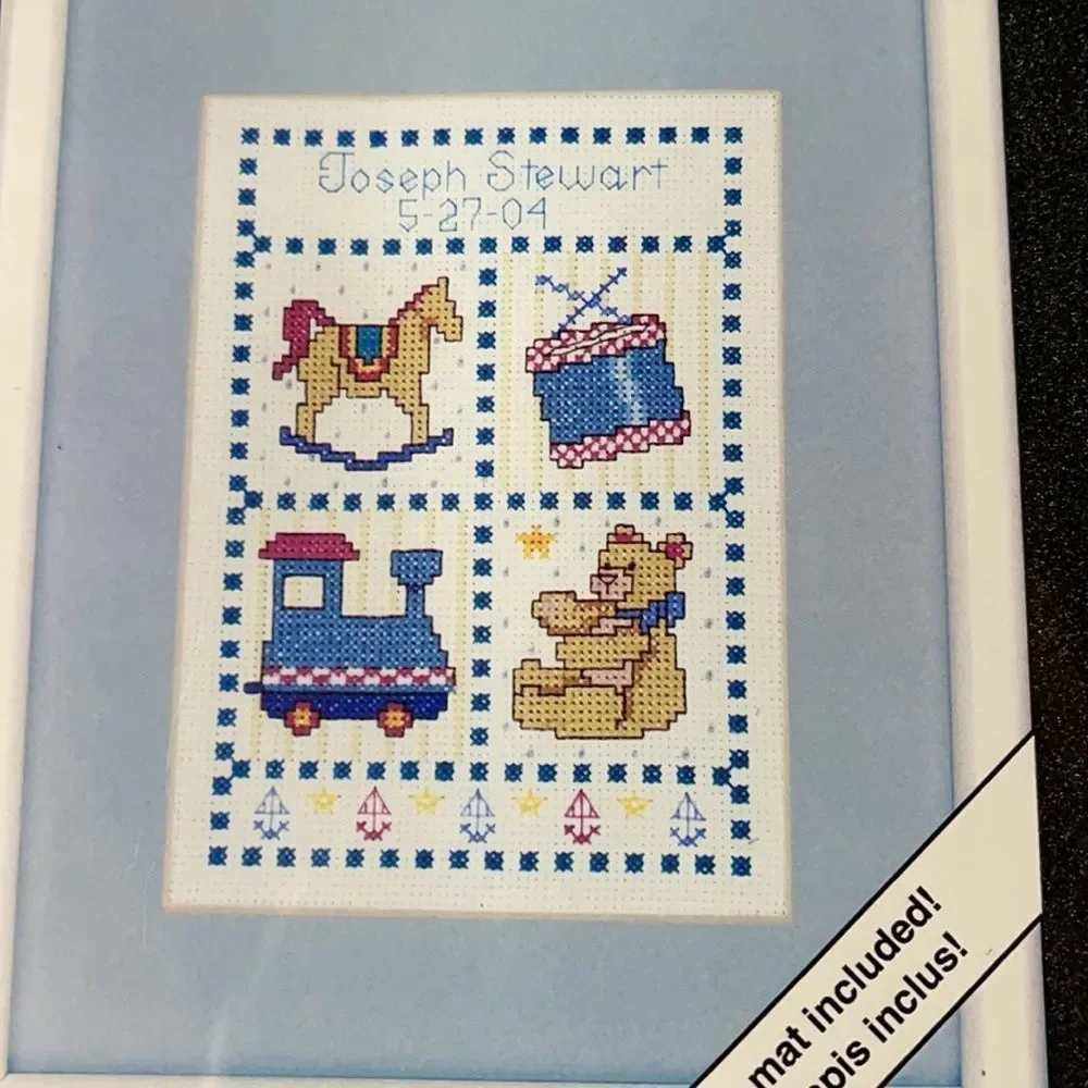 Weekenders “My Little Boy” Counted Cross Stitch w/Mat NEW